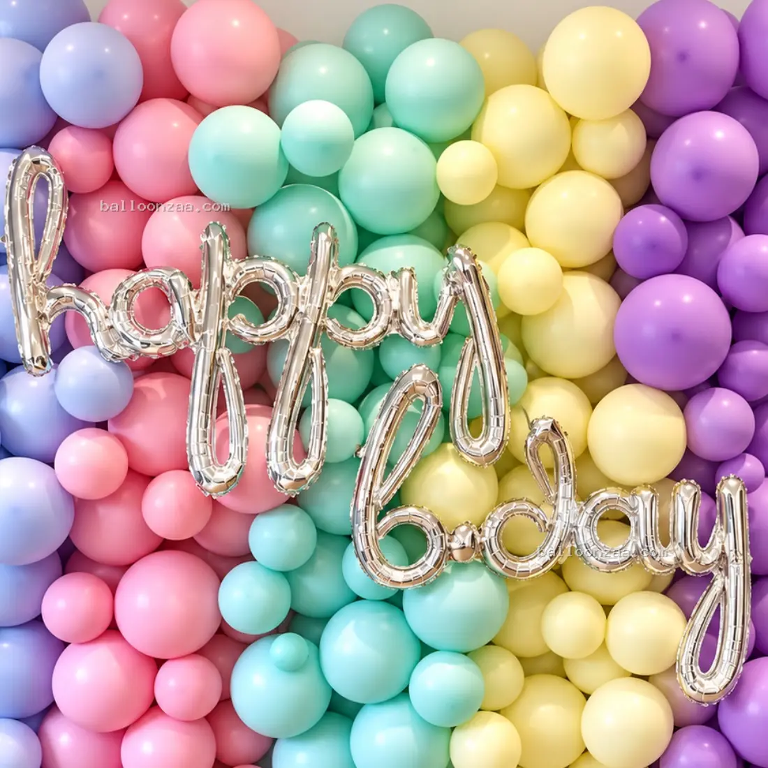 Pastel Theme Balloon wall decoration in Thane - Decoration Photo 2