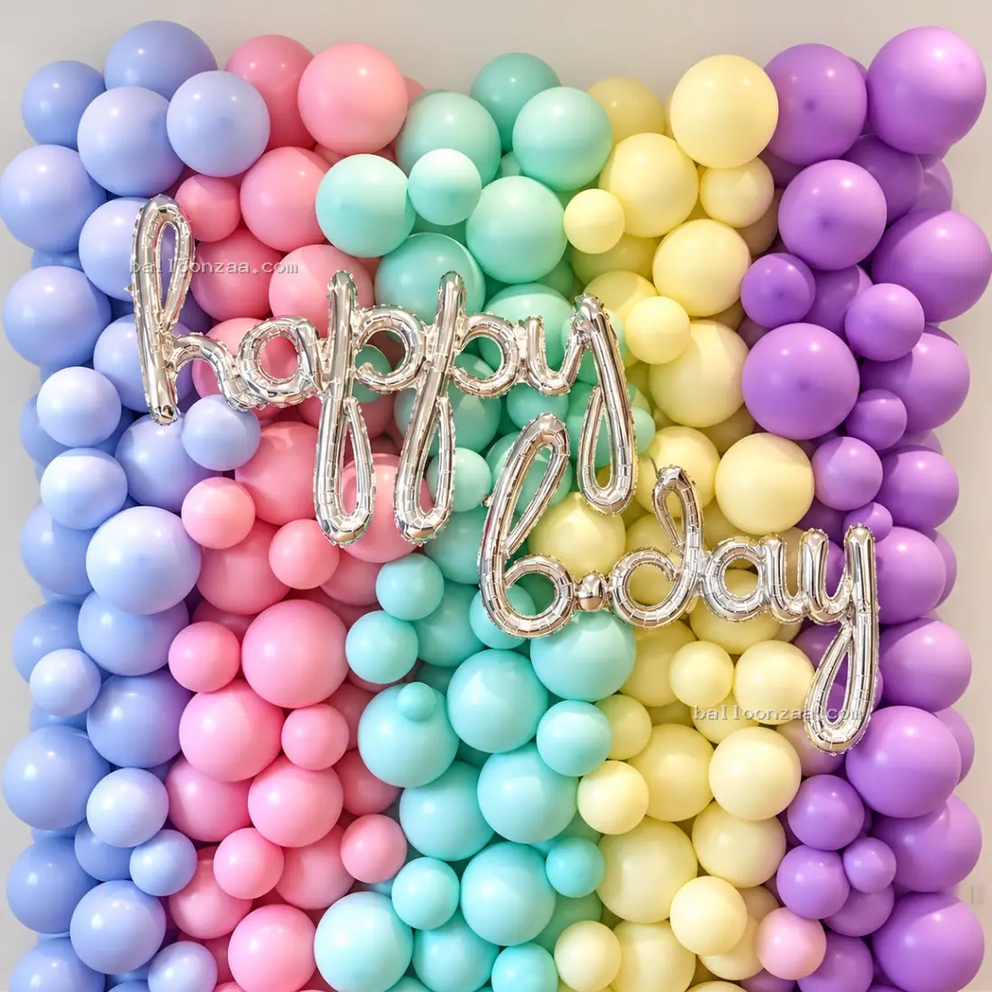 Pastel Theme Balloon wall decoration
