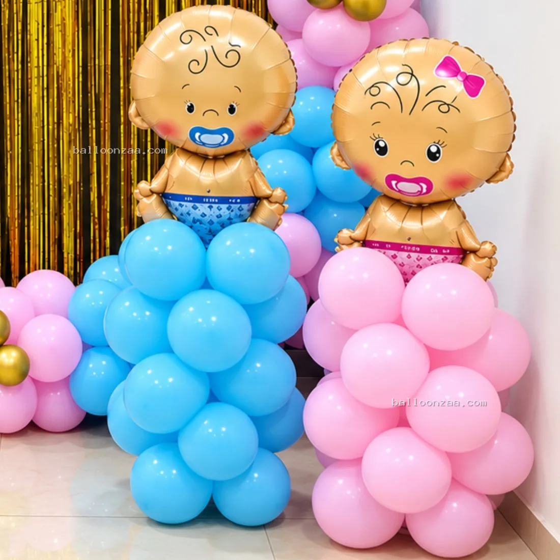 Product Name: Pink & Blue Baby Shower Balloon  Decoration in Gurgaon - Decoration Photo 3