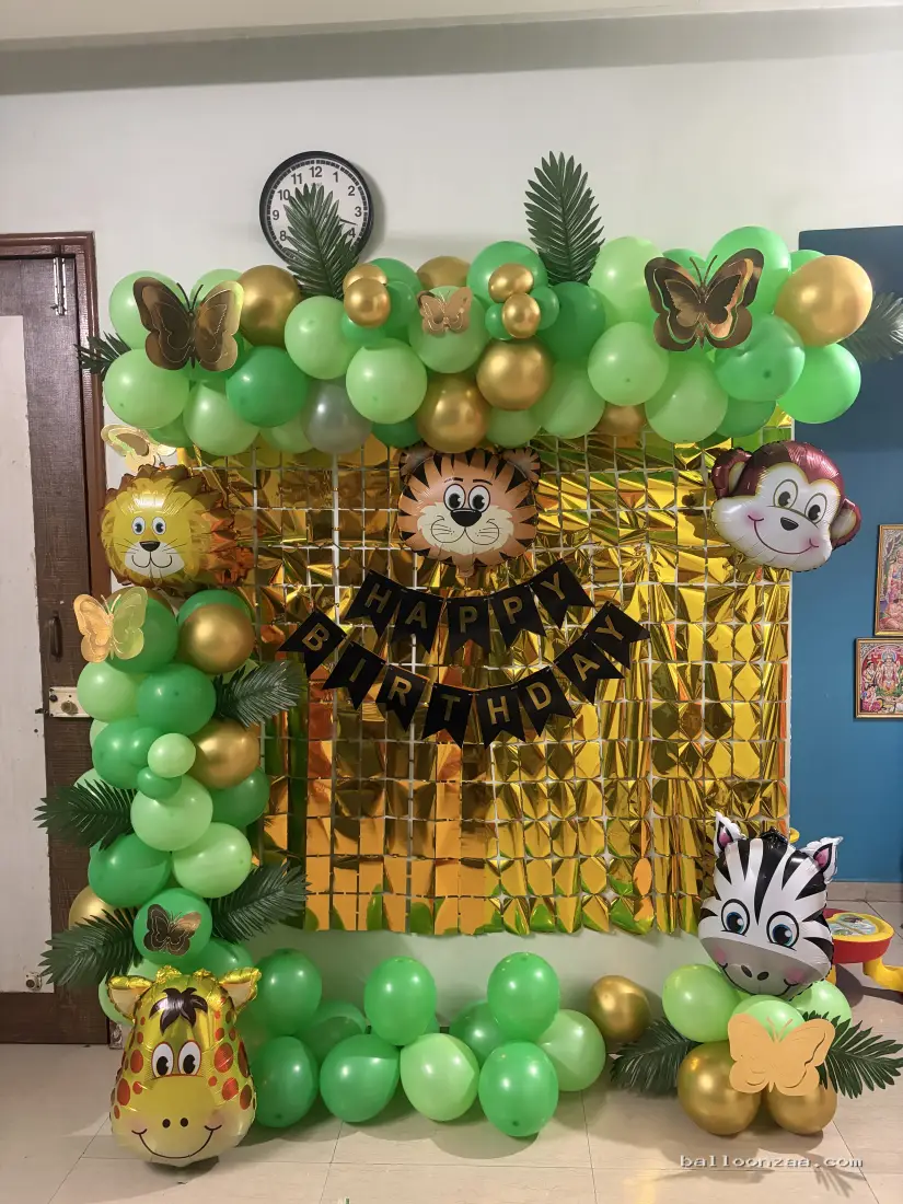Jungle theme Arch balloon decoration in Mumbai - Kids Decoration Decoration